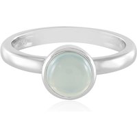 Blauer Chalzedon-Silberring Blauer Chalzedon-Silberring