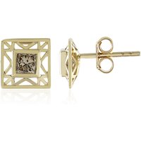 I2 Champagner-Diamant-Goldohrringe (Ornaments by de Melo) I2 Champagner-Diamant-Goldohrringe (Ornaments by de Melo)