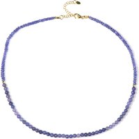 Tansanit-Silberhalskette Tansanit-Silberhalskette