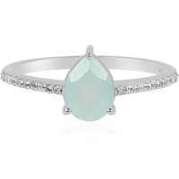 Aqua-Chalzedon-Silberring Aqua-Chalzedon-Silberring