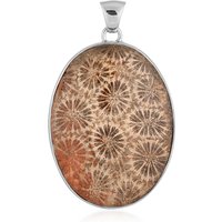 Versteinerte Koralle-Silberanhänger (Bali Barong) Versteinerte Koralle-Silberanhänger (Bali Barong)