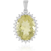 Ouro Verde-Quarz-Silberanhänger Ouro Verde-Quarz-Silberanhänger