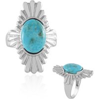 Blauer Kingman Mohave-Türkis-Silberring (Faszination Türkis) Blauer Kingman Mohave-Türkis-Silberring (Faszination Türkis)