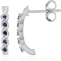Blauer Saphir-Silberohrringe Blauer Saphir-Silberohrringe