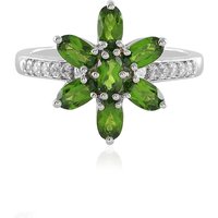 Russischer Diopsid-Silberring Russischer Diopsid-Silberring