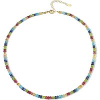 Edelstein-Silberhalskette Edelstein-Silberhalskette