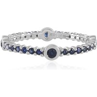 Blauer Saphir-Silberring Blauer Saphir-Silberring