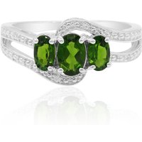 Russischer Diopsid-Silberring Russischer Diopsid-Silberring