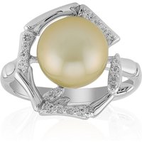 Goldene Kabira-Südseeperlen-Silberring (TPC) Goldene Kabira-Südseeperlen-Silberring (TPC)