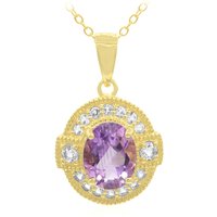 Amethyst-Silberhalskette Amethyst-Silberhalskette