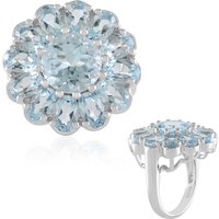 Himmelblauer Topas-Silberring Himmelblauer Topas-Silberring