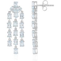 Himmelblauer Topas-Silberohrringe Himmelblauer Topas-Silberohrringe