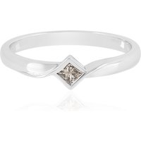 I2 Schokoladen-Diamant-Silberring I2 Schokoladen-Diamant-Silberring