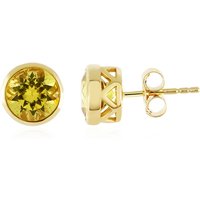 Goldener Apatit-Silberohrringe Goldener Apatit-Silberohrringe