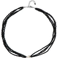 Schwarzer Turmalin-Silberhalskette Schwarzer Turmalin-Silberhalskette