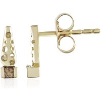 I2 Champagner-Diamant-Goldohrringe (Ornaments by de Melo) I2 Champagner-Diamant-Goldohrringe (Ornaments by de Melo)