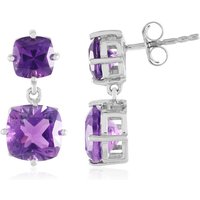 Marokkanischer Amethyst-Silberohrringe Marokkanischer Amethyst-Silberohrringe