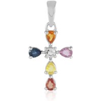 Saphir-Silberanhänger Saphir-Silberanhänger