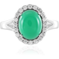 Grüner Onyx-Silberring Grüner Onyx-Silberring