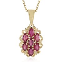 Madagaskar-Rubin-Silberhalskette Madagaskar-Rubin-Silberhalskette