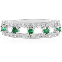 Sambia-Smaragd-Silberring Sambia-Smaragd-Silberring