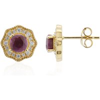 Rubin-Silberohrringe Rubin-Silberohrringe