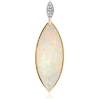 Brasilianischer Weißer Opal-Goldanhänger Brasilianischer Weißer Opal-Goldanhänger