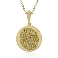 Gelber I2 Diamant-Silberhalskette Gelber I2 Diamant-Silberhalskette