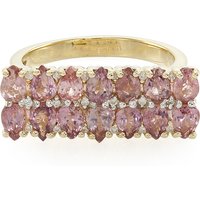 Nicht erhitzter Padparadscha-Saphir-Goldring Nicht erhitzter Padparadscha-Saphir-Goldring