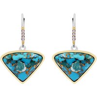 Blauer Kupfer-Türkis-Silberohrringe (Faszination Türkis) Blauer Kupfer-Türkis-Silberohrringe (Faszination Türkis)