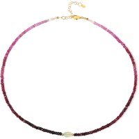 Edelstein-Silberhalskette Edelstein-Silberhalskette