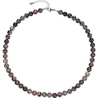 Roter Schneeflocken-Obsidian-Silberhalskette Roter Schneeflocken-Obsidian-Silberhalskette