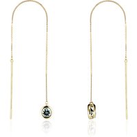 Brasilianischer Aquamarin-Goldohrringe (CUSTODANA) Brasilianischer Aquamarin-Goldohrringe (CUSTODANA)