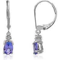 AAA-Tansanit-Goldohrringe AAA-Tansanit-Goldohrringe