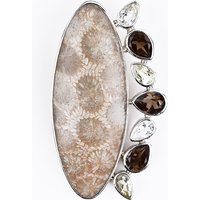 Versteinerte Koralle-Silberanhänger Versteinerte Koralle-Silberanhänger