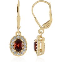 Mosambik-Granat-Silberohrringe Mosambik-Granat-Silberohrringe