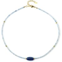 Edelstein-Silberhalskette Edelstein-Silberhalskette