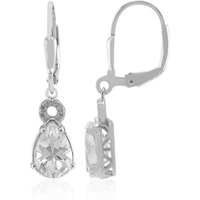 Weißer Topas-Silberohrringe Weißer Topas-Silberohrringe
