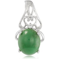 Kaiserlicher Chrysopras-Silberanhänger Kaiserlicher Chrysopras-Silberanhänger