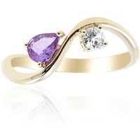 Purpurfarbener Ceylon-Saphir-Goldring Purpurfarbener Ceylon-Saphir-Goldring