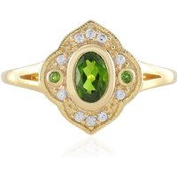 Russischer Diopsid-Silberring Russischer Diopsid-Silberring