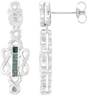 Fancy-Diamant-Silberohrringe Fancy-Diamant-Silberohrringe