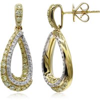 Gelber SI2 Brillant-Goldohrringe (CIRARI) Gelber SI2 Brillant-Goldohrringe (CIRARI)