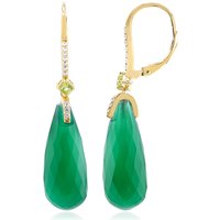 Grüner Achat-Silberohrringe Grüner Achat-Silberohrringe