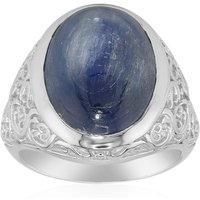Nepalesischer Kyanit-Herren-Silberring Nepalesischer Kyanit-Herren-Silberring