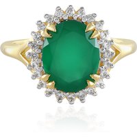 Grüner Onyx-Silberring Grüner Onyx-Silberring