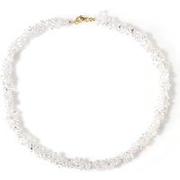 Weißer Quarz-Silberhalskette Weißer Quarz-Silberhalskette