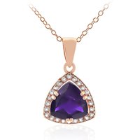 Sambia-Amethyst-Silberhalskette Sambia-Amethyst-Silberhalskette