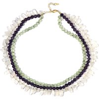 Edelstein-Silberhalskette Edelstein-Silberhalskette