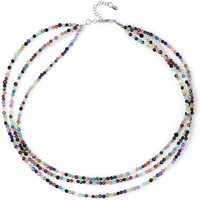 Edelstein-Silberhalskette Edelstein-Silberhalskette